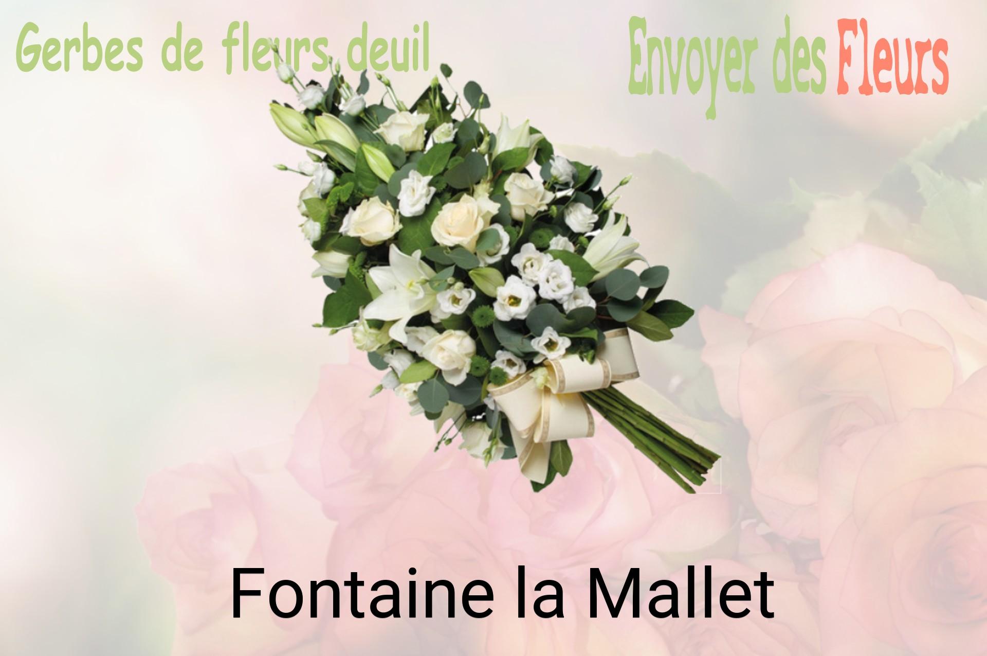 Gerbe de fleurs de deuil livrée à Fontaine-la-Mallet